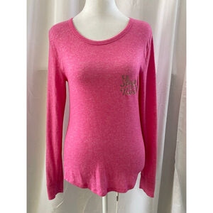 Women's PINK Victoria's Secret Pajama Top S Pink Gold